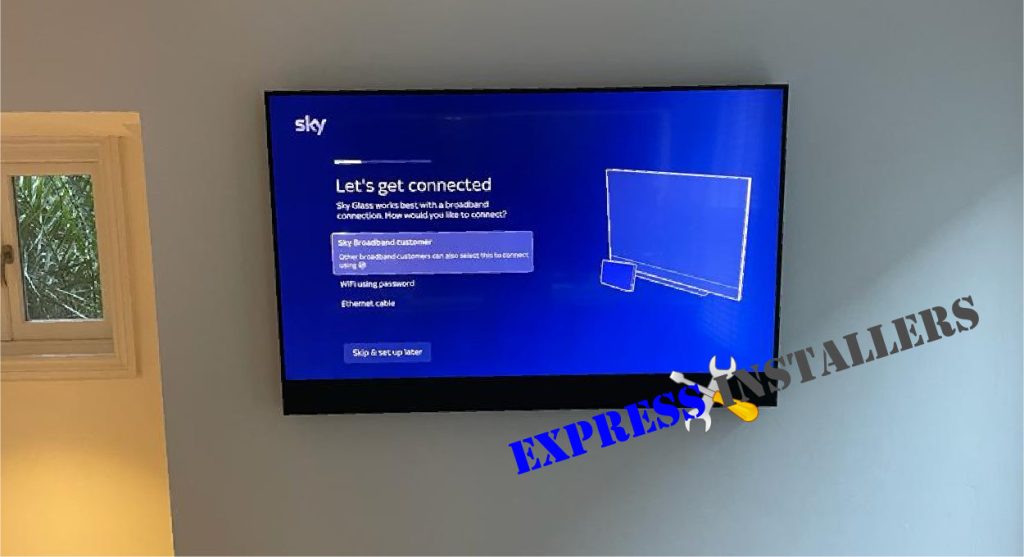 Sky glass TV wall Mounting