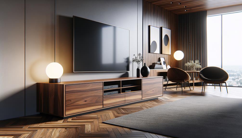 high quality walnut tv stands