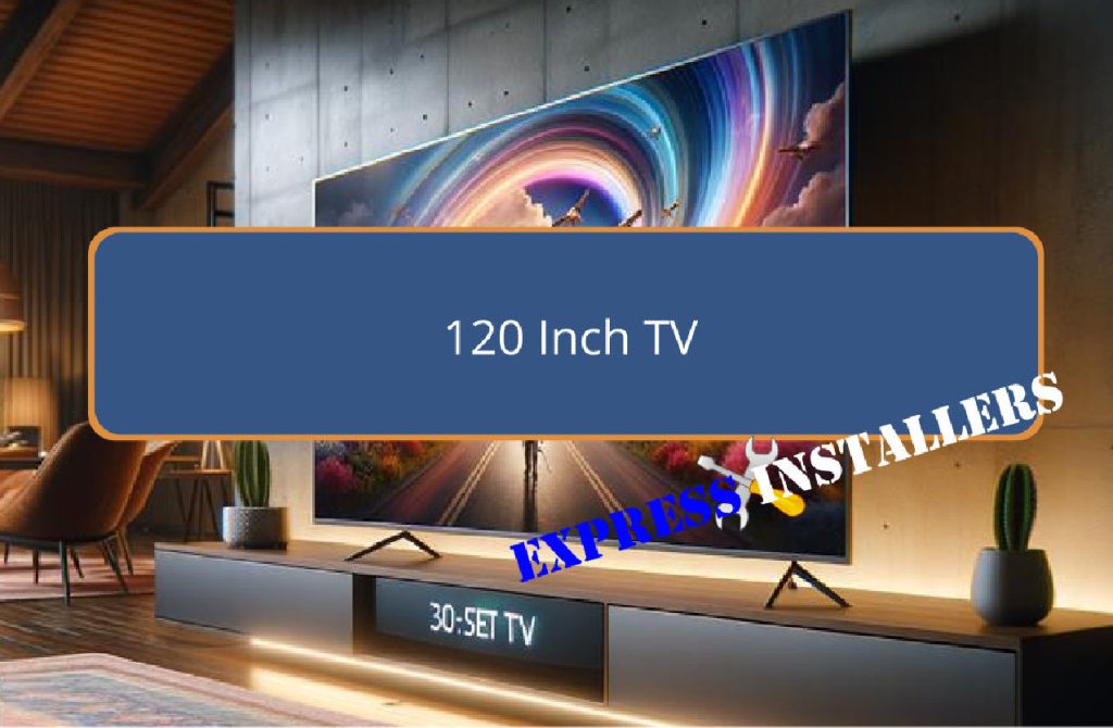 giant 120 inch television screen