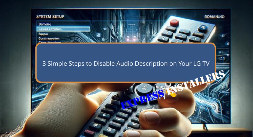 3 Simple Steps to Disable Audio Description on Your LG TV