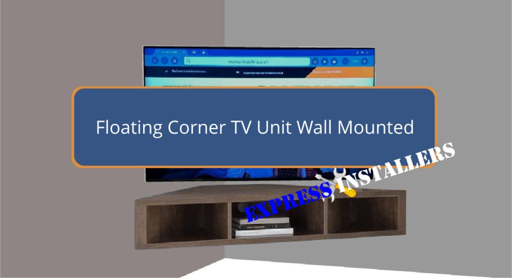 Floating Corner TV Unit Wall Mounted