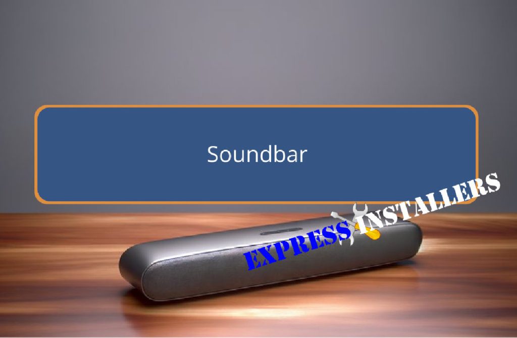 Soundbar below TV