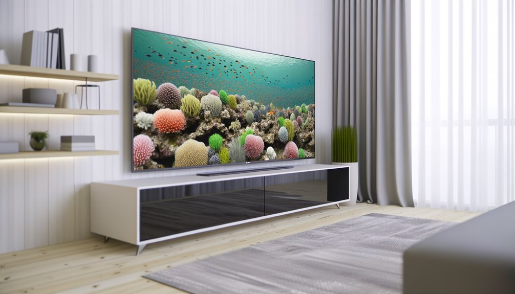 large screen television display